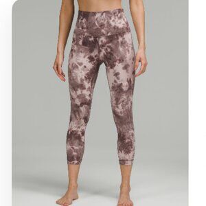 Lululemon Align High-Rise Crop 23" Size 6 Pink Diamond Tie Dye